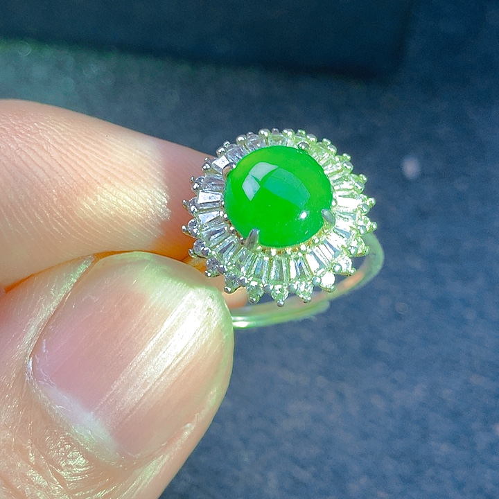 颈饰银S925镶嵌翡翠