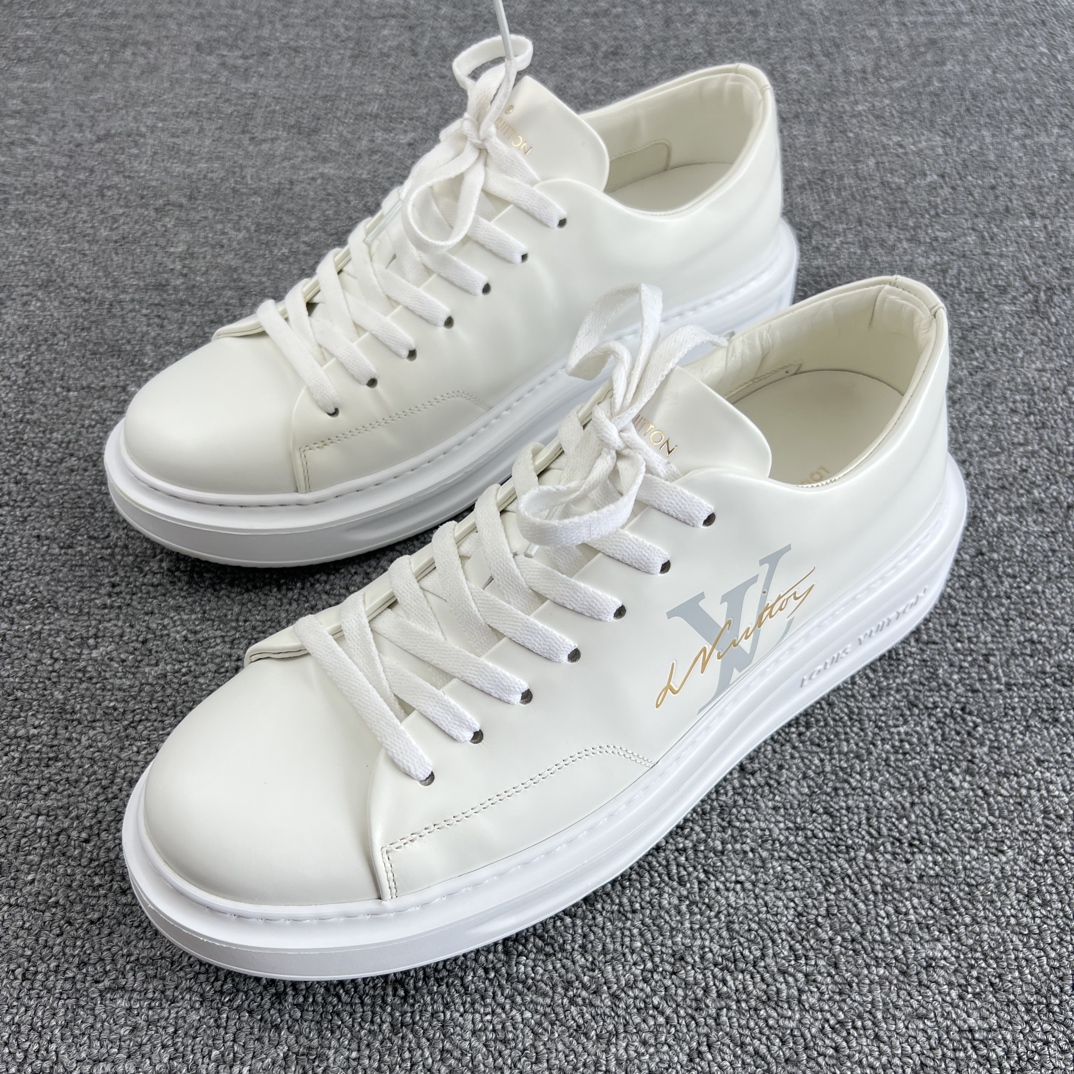 99新 LouisVuitton/路易威登 7.5码 Beverly白色板鞋 99新/6090