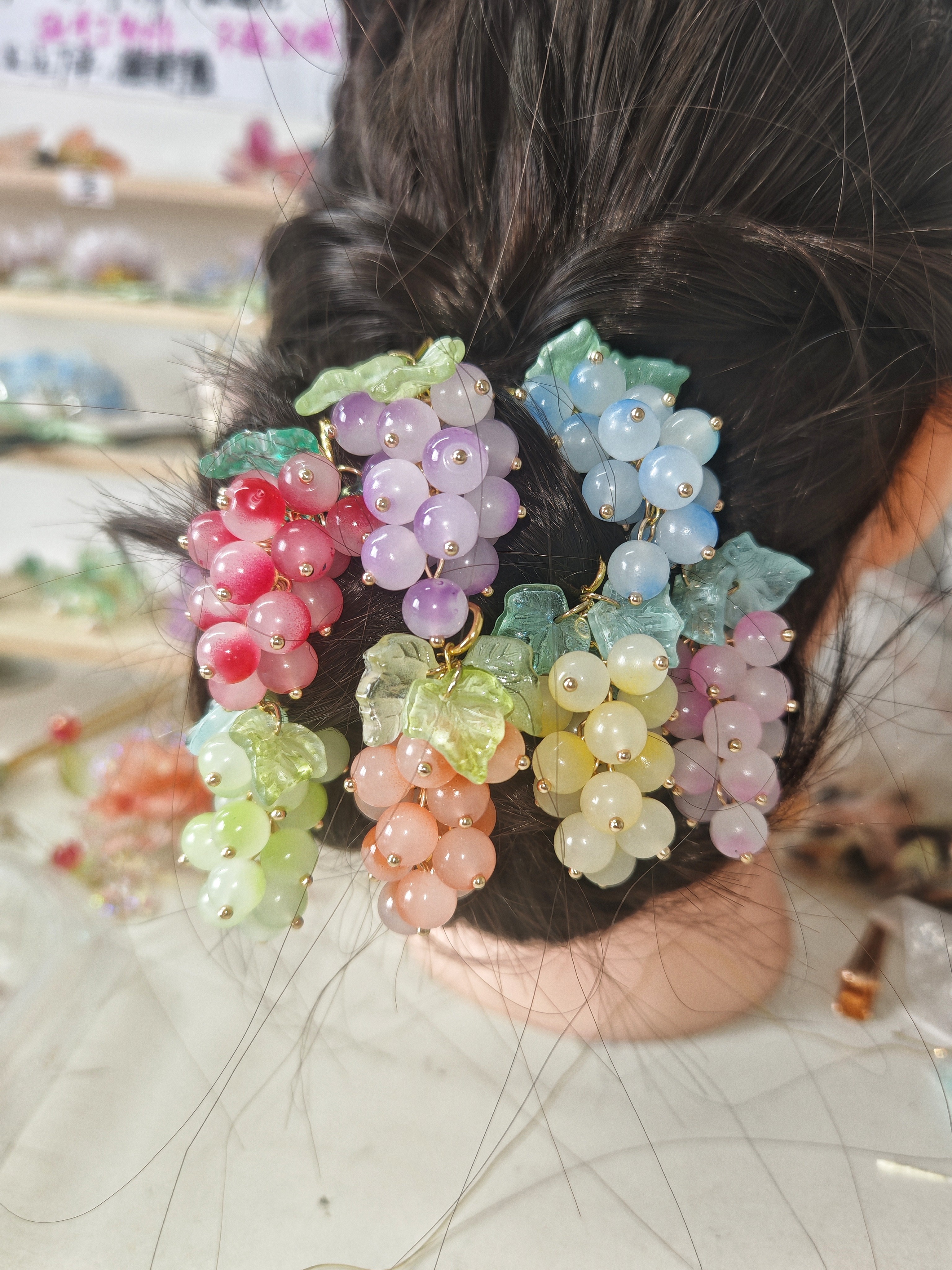 可爱小葡萄发簪发钗