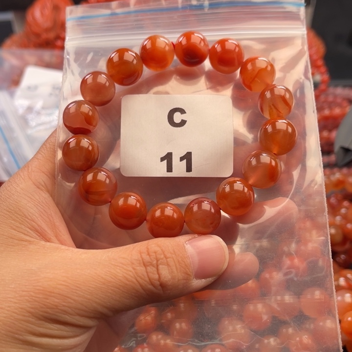 南红玛瑙未镶嵌多样性发货默认微瑕称重12mm