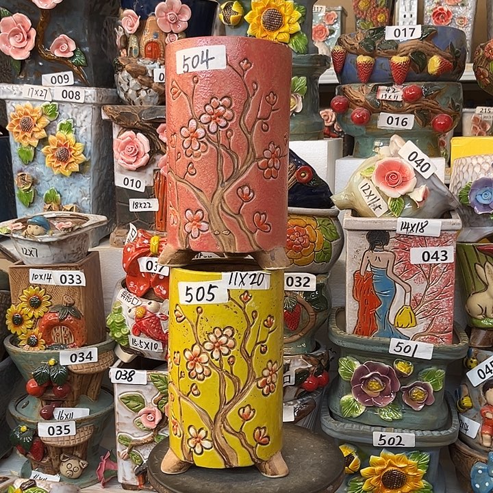 粗陶材质多肉花盆