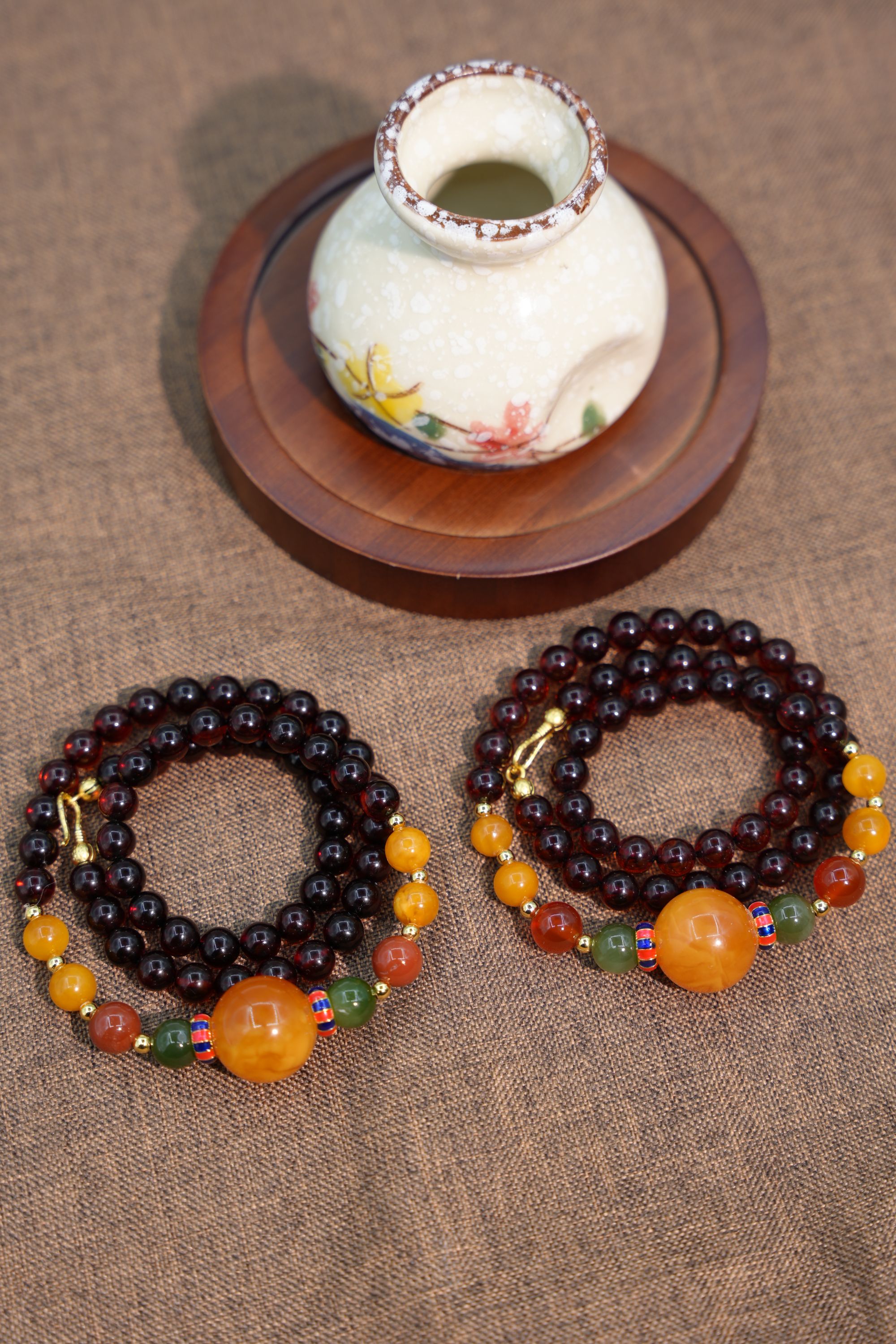 老蜡diy圆珠项链血珀配链JWR5921901-多样性发一件