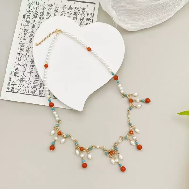 红水滴璎珞。前尘梦古风汉服配饰