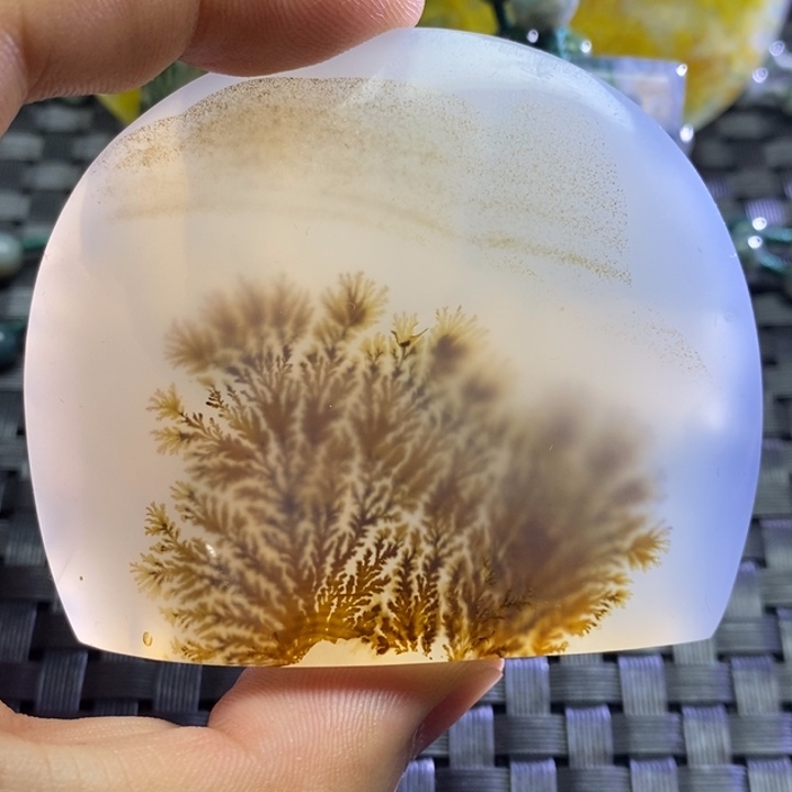 玛瑙/玉髓金草花摆件未镶嵌