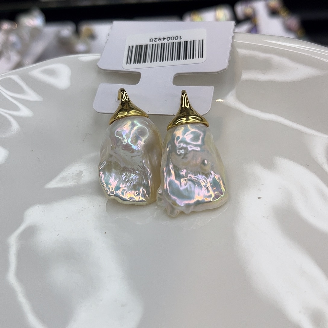 耳饰合金淡水珍珠