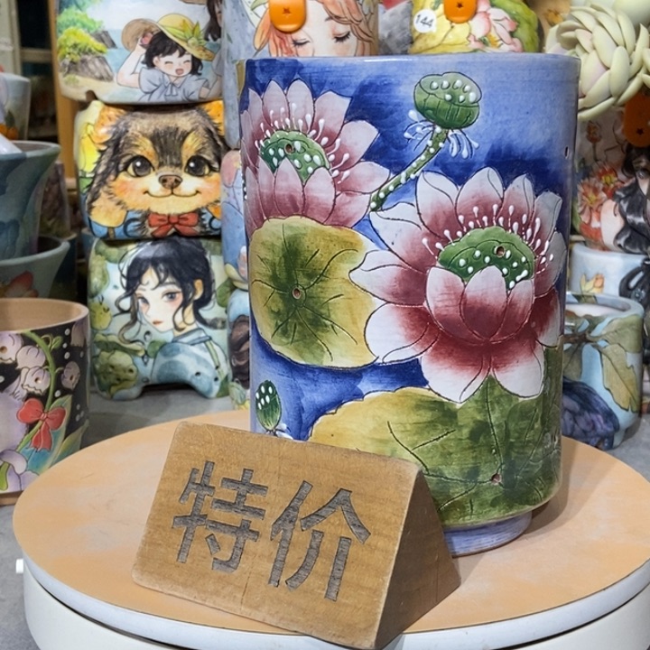 红陶景德镇艺术手绘作品