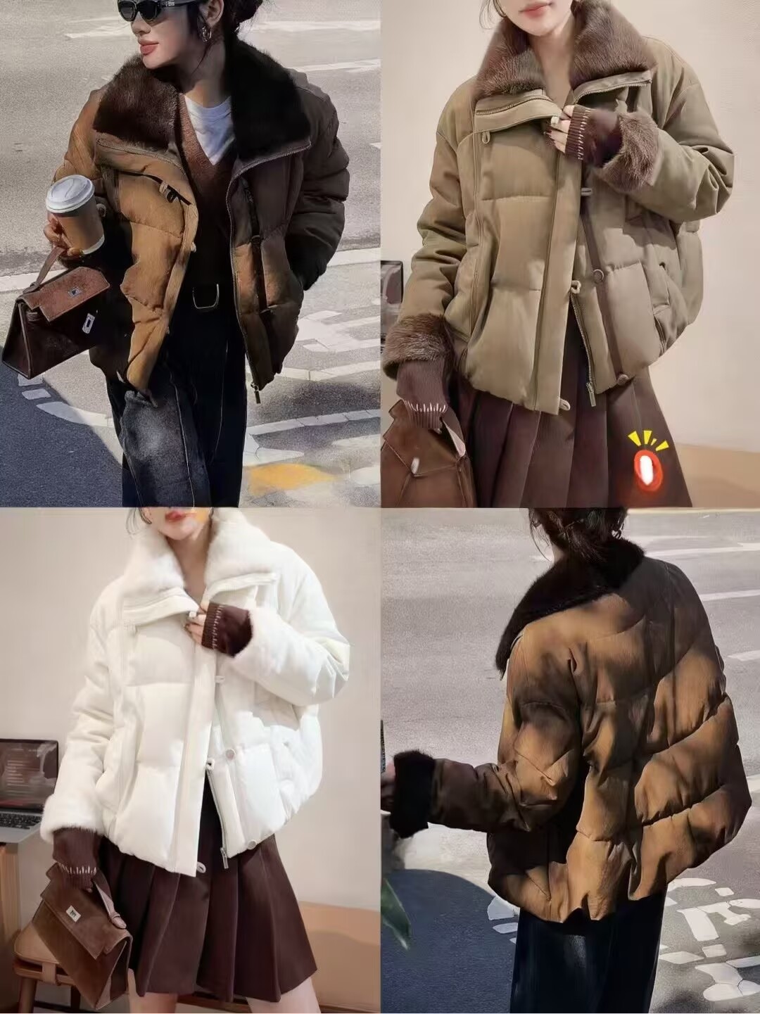 【锦衣服饰】YQN 197 时尚毛翻领羽绒外套