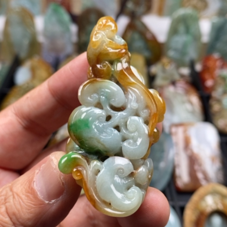 【闪购商品】翡翠颈饰未镶嵌缅甸翡翠A货吊坠