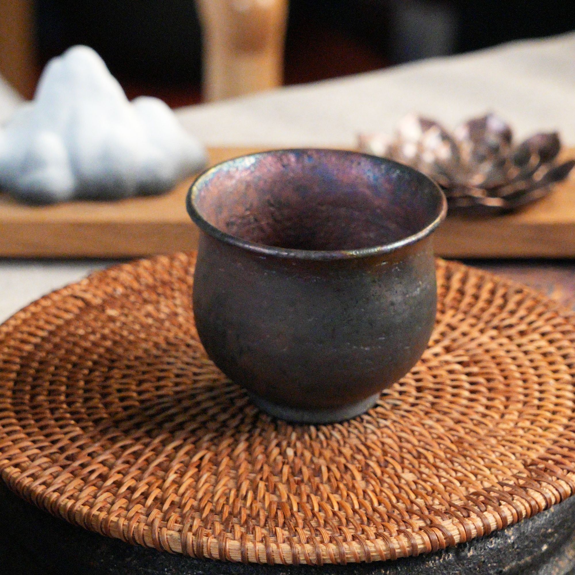 黑砂窑变出彩纯手工主人杯