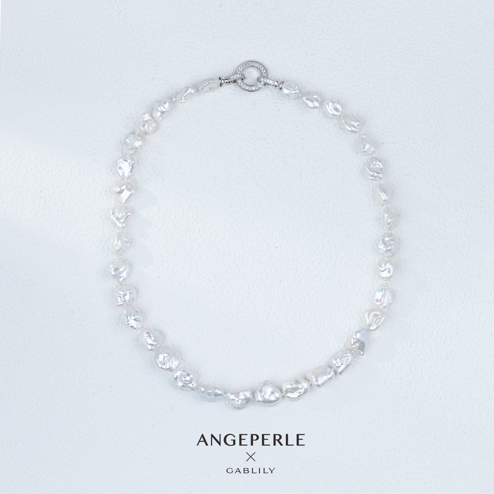 珈白丽【珠珠推荐】淡水珍珠S925银keshi项链10-11mm气质百搭经典款