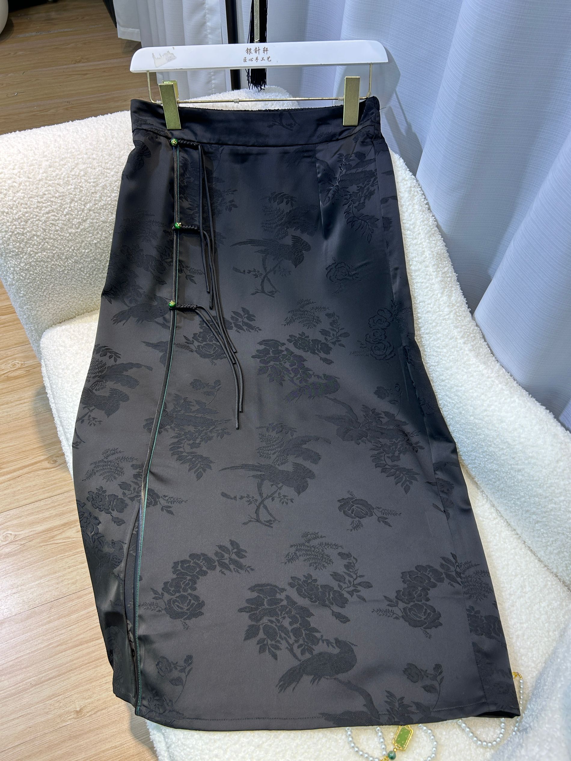 （已开价）2025新中式提花百搭显瘦半裙