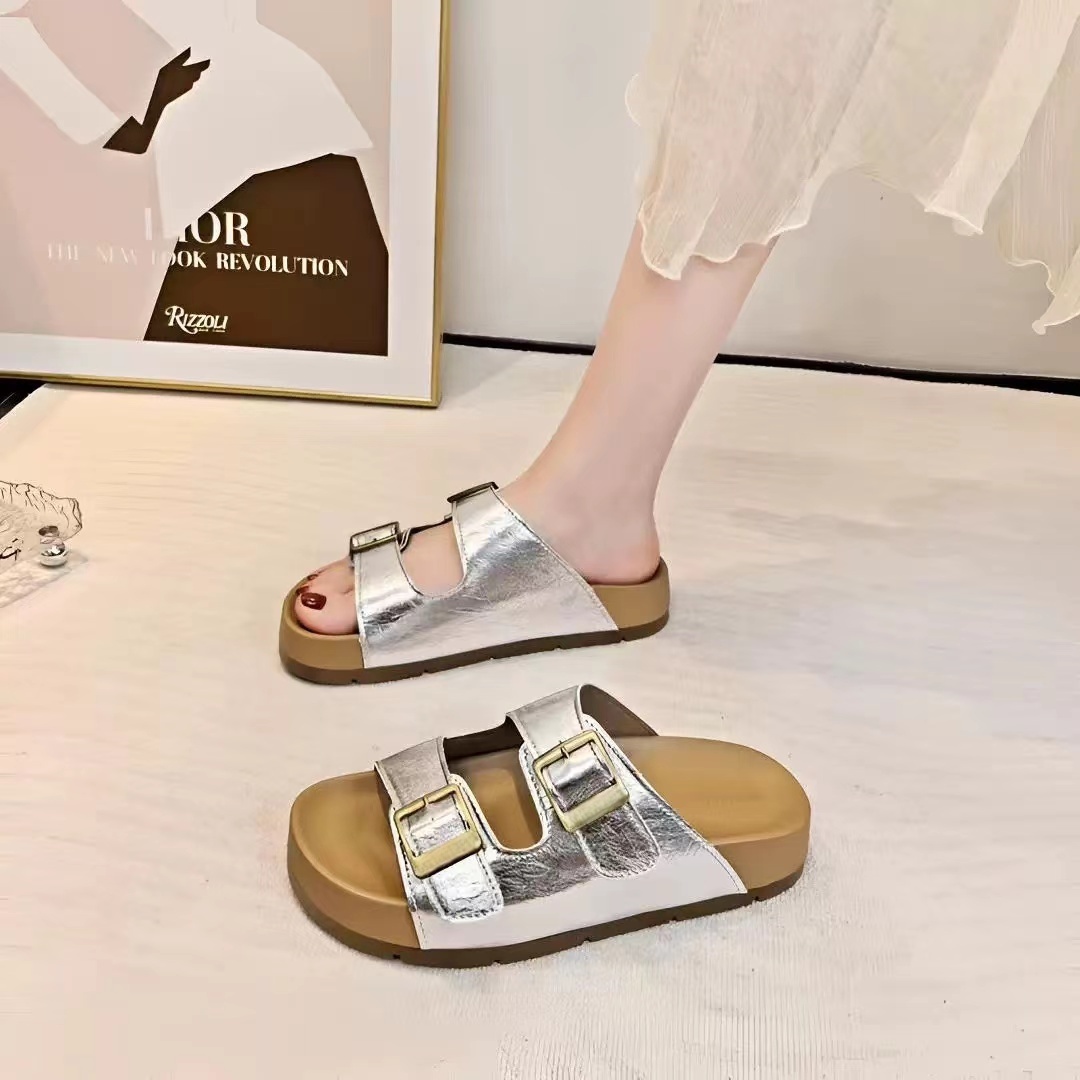 女士2025新款厚底外穿慵懒勃肯休闲凉拖亲子XHT-9