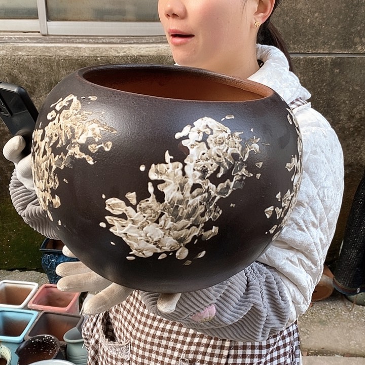 紫砂花盆正品口22高24