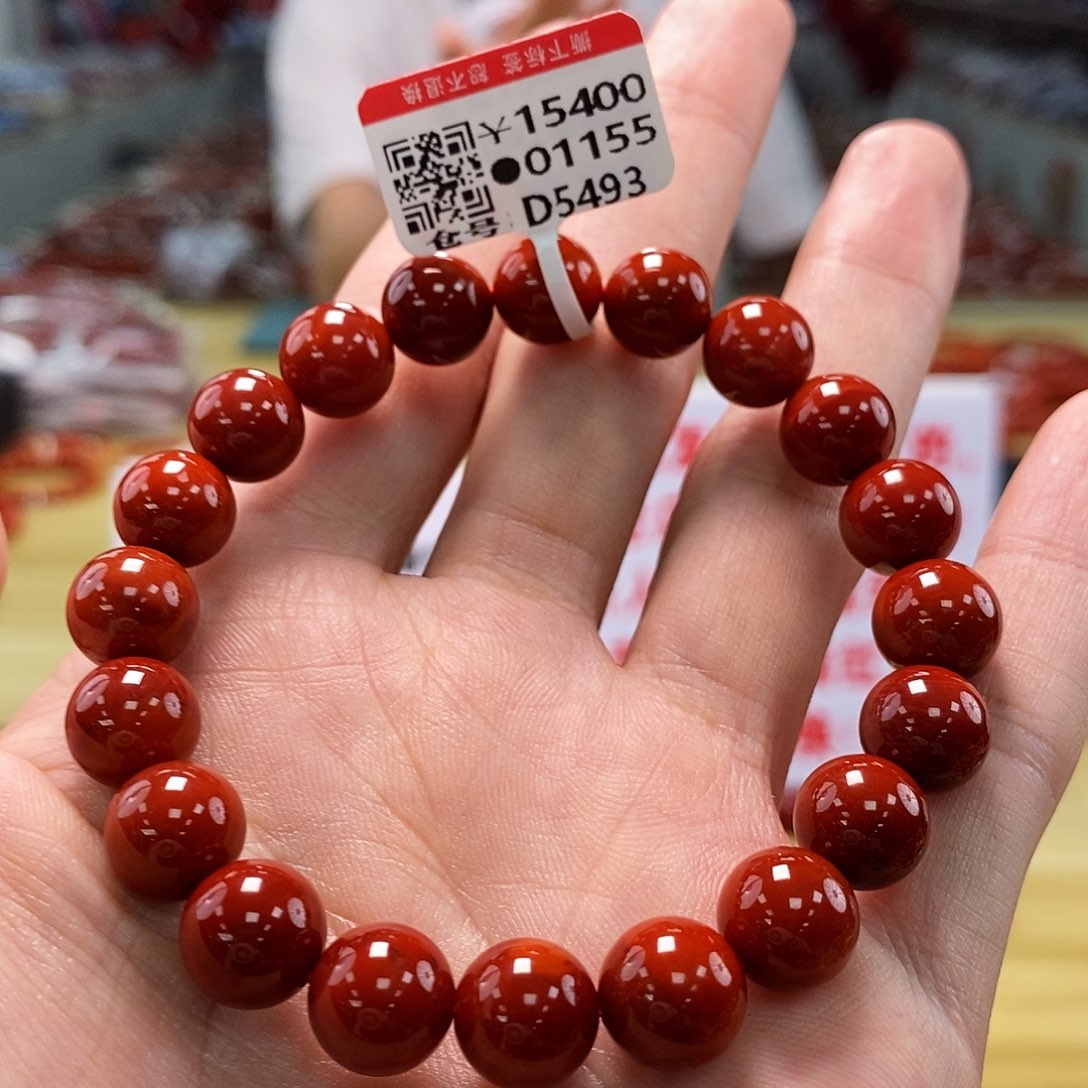 诚信经营支持年退换 保山南红（锦红典藏）圆珠单圈10mm 多样性发一
