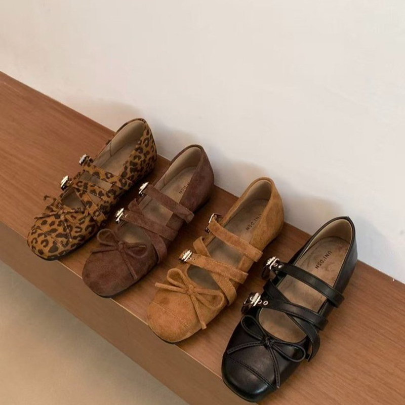 2025新款复古玛丽珍鞋女内增高仙女风蝴蝶结防滑软底芭蕾舞鞋单鞋