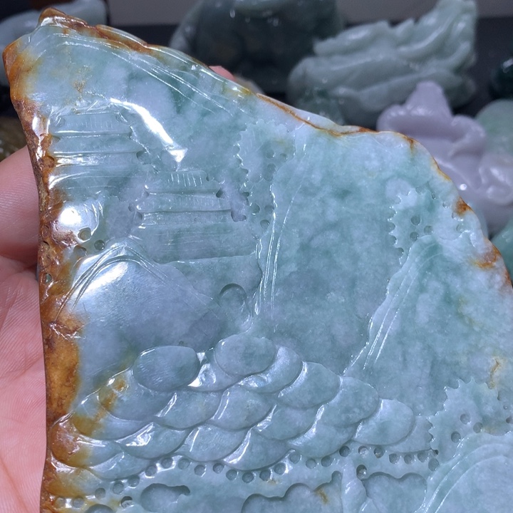 翡翠未镶嵌颈饰保真天然A货翡翠