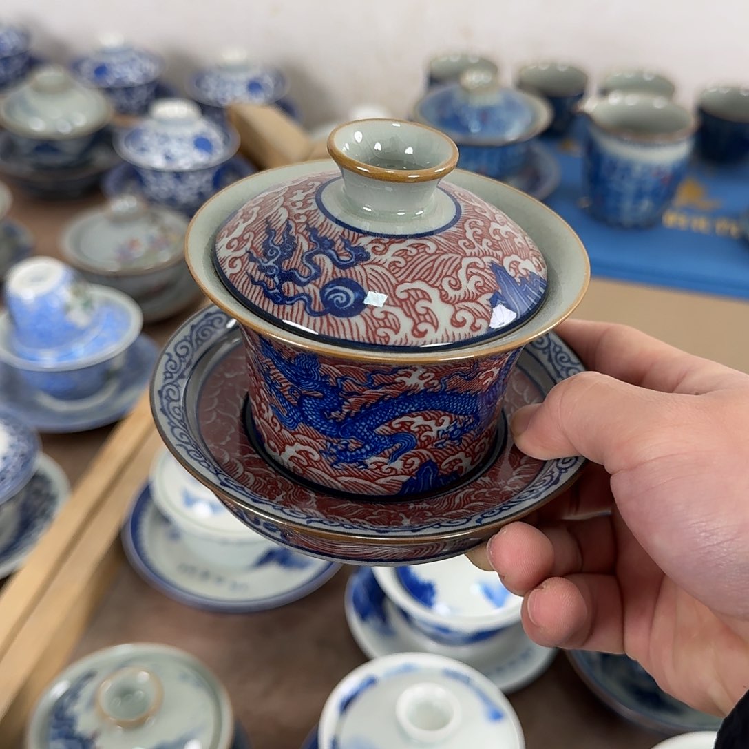 海水龙马蹄盖碗微瑕