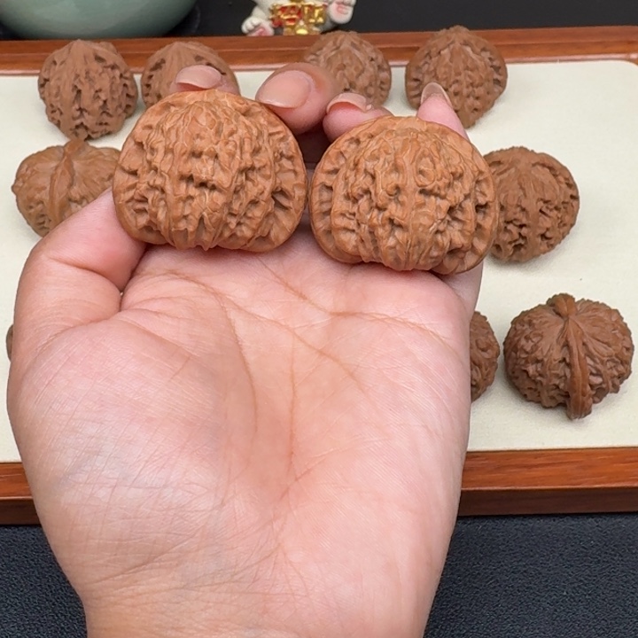 把件文玩核桃全品白狮子40