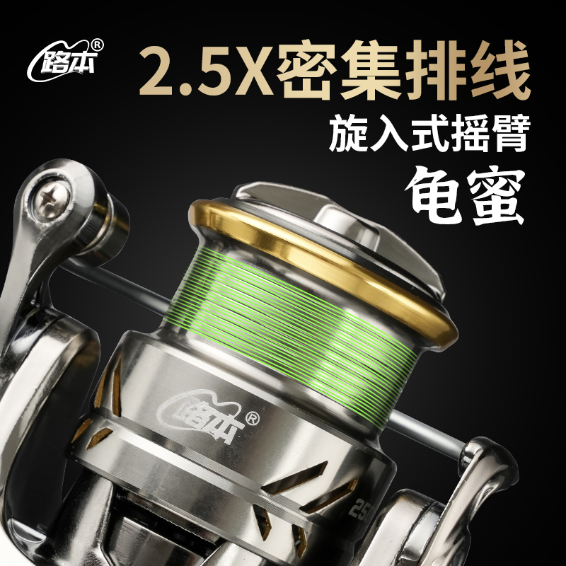 半密集排线纺车轮旋入式摇臂路亚轮微物轮浅杯远投无逆止轮