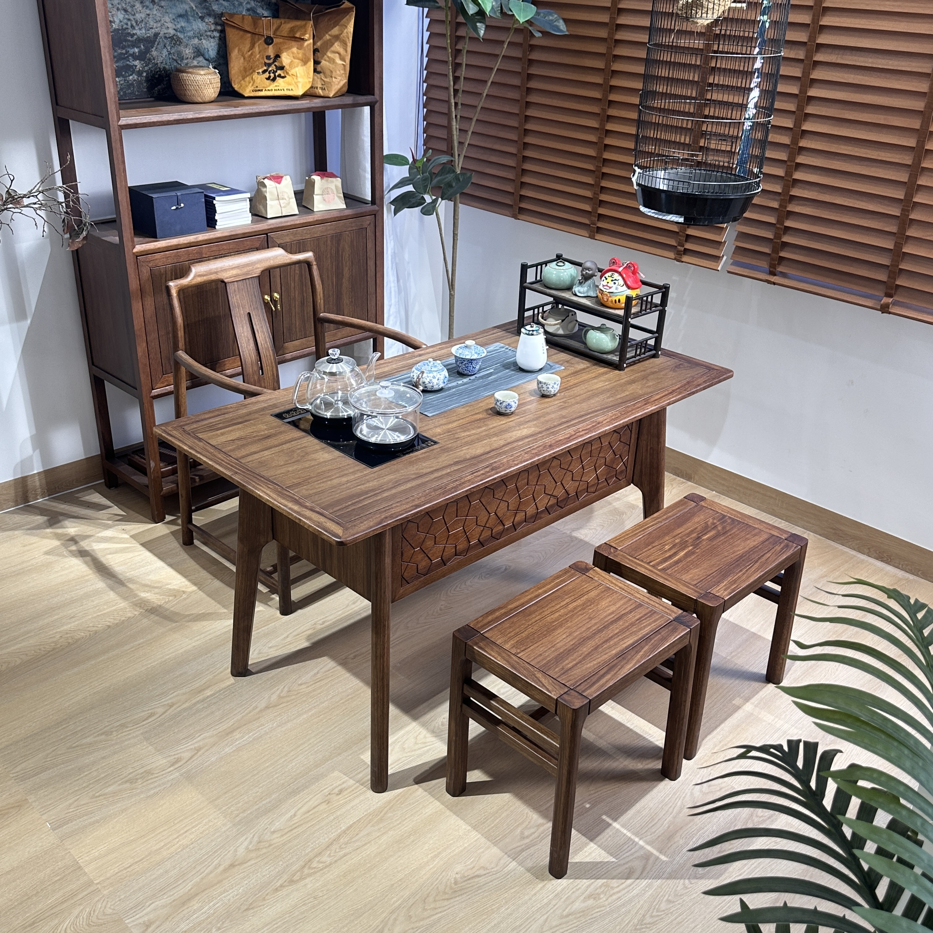禅意茶桌小茶台家用客厅阳台新中式简约茶艺茶桌椅