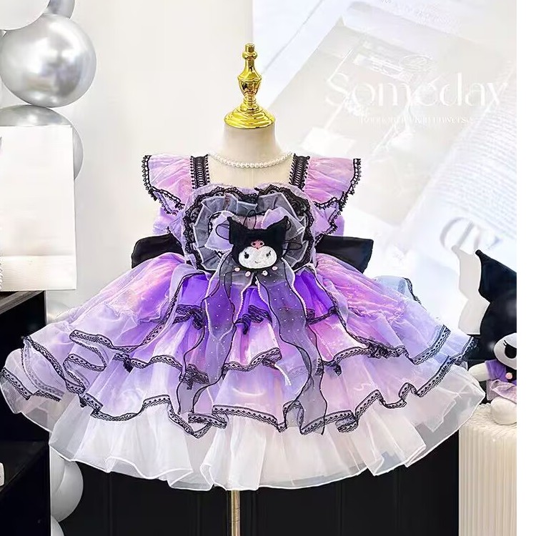 女童2025年新款库洛米四季款洋气蓬蓬洛丽塔童装连衣裙