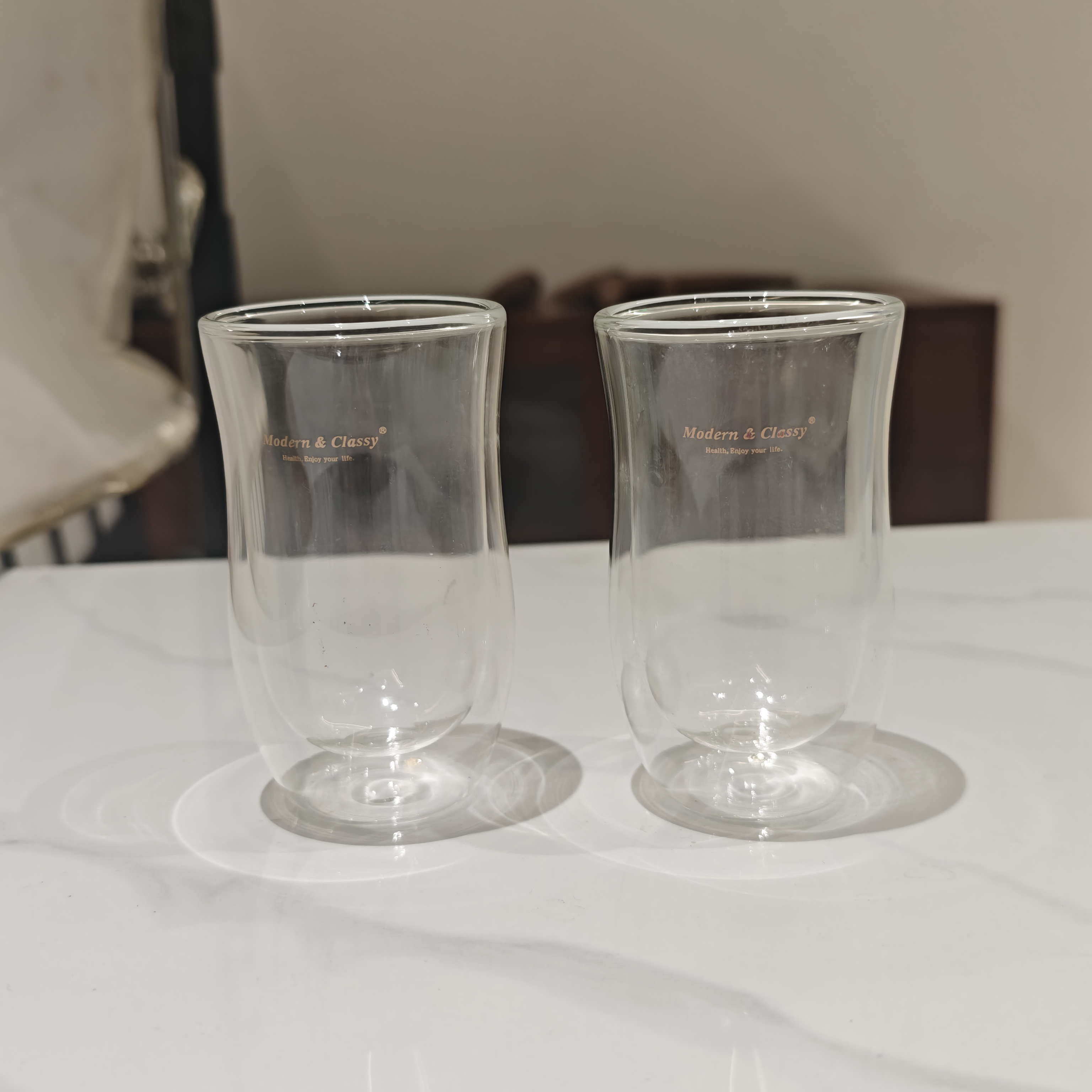 5号双层蛮腰玻璃杯