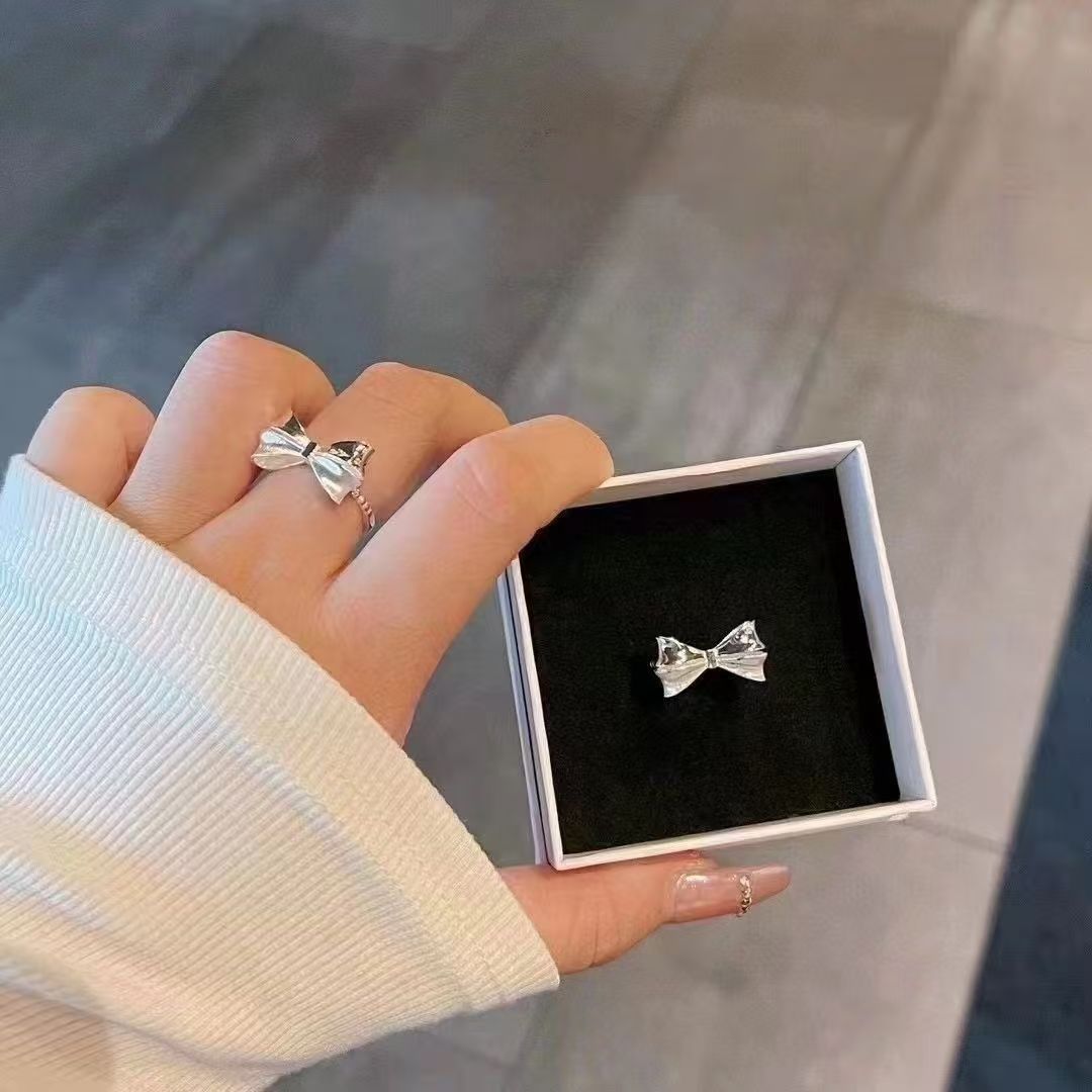 足银戒指 足银999.9 在逃公主开口戒指