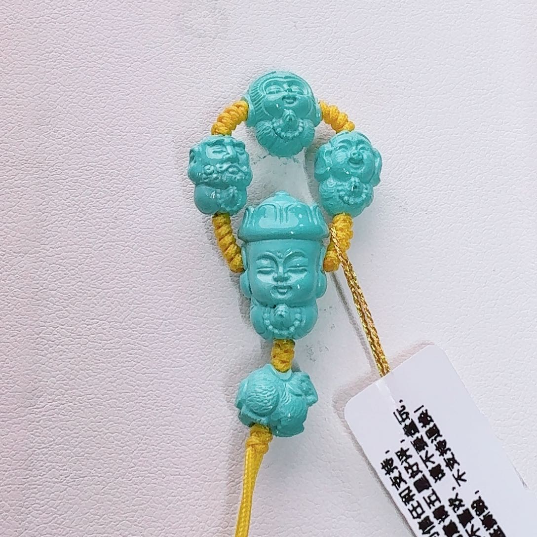 绿松石未镶嵌珠宝奇石精工西游记套装