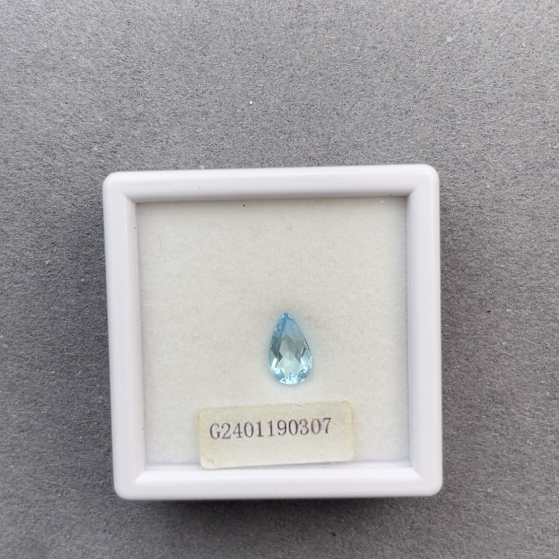 海蓝宝石裸石未镶嵌天然全净圣玛利亚色带GRC证书0.95CT