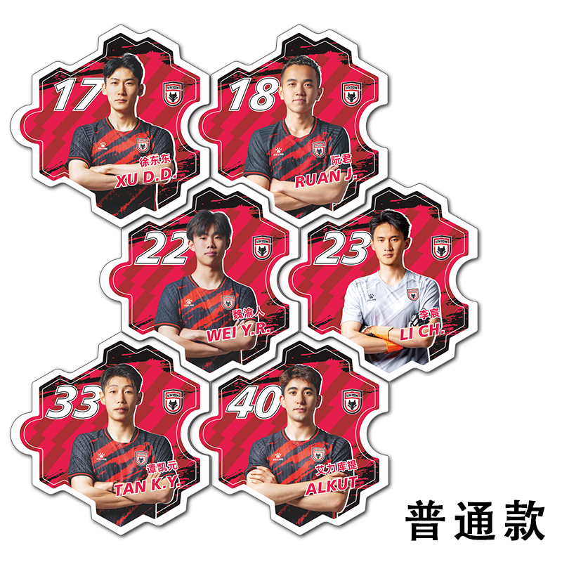 【万享】（第二期）陕西联合足球俱乐部2025赛季冰箱贴队员款6+1