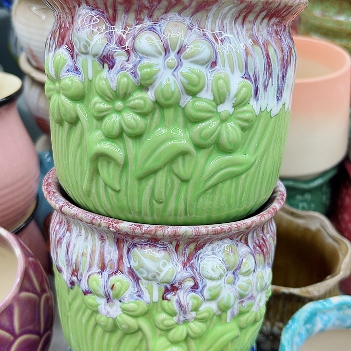 多肉绿植陶瓷花盆9.9包邮，有孔