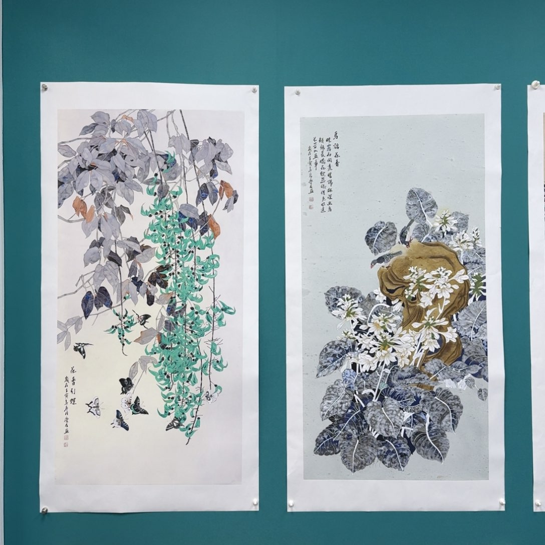 国画小****家李庆友四尺花鸟