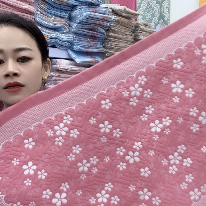 棉粉色雪花纯棉面料