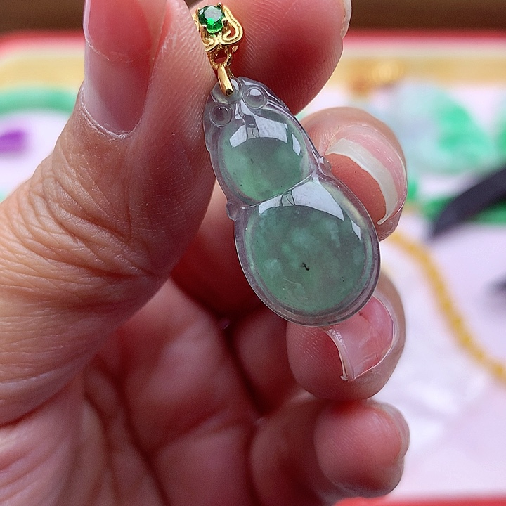 翡翠颈饰银S925镶嵌翡翠