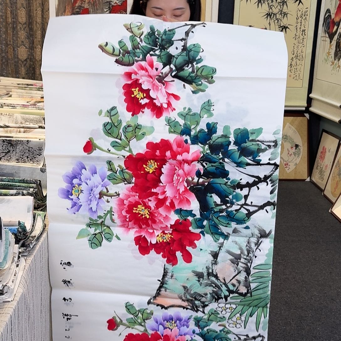 纯手绘国画作品好看四尺