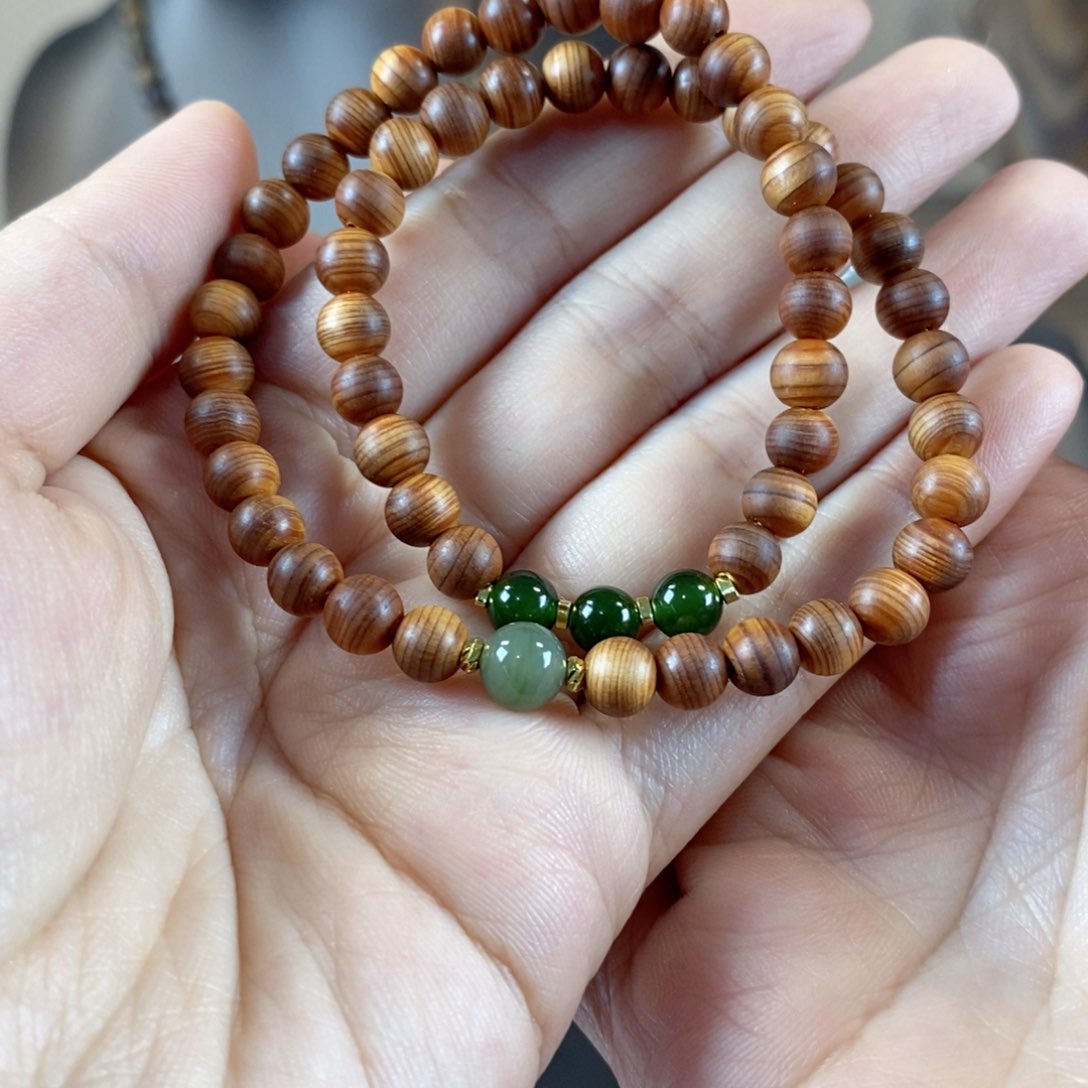 柏木手串未镶嵌崖柏卡6mm双圈