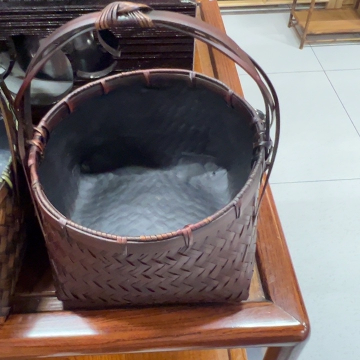 竹编炭篓茶器茶器