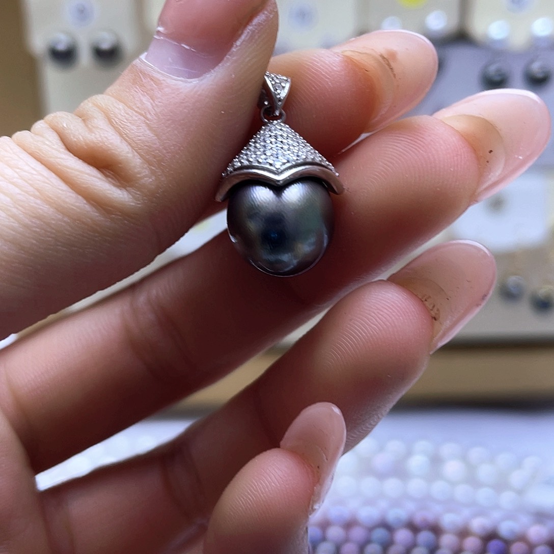 海水珍珠颈饰银S925镶嵌