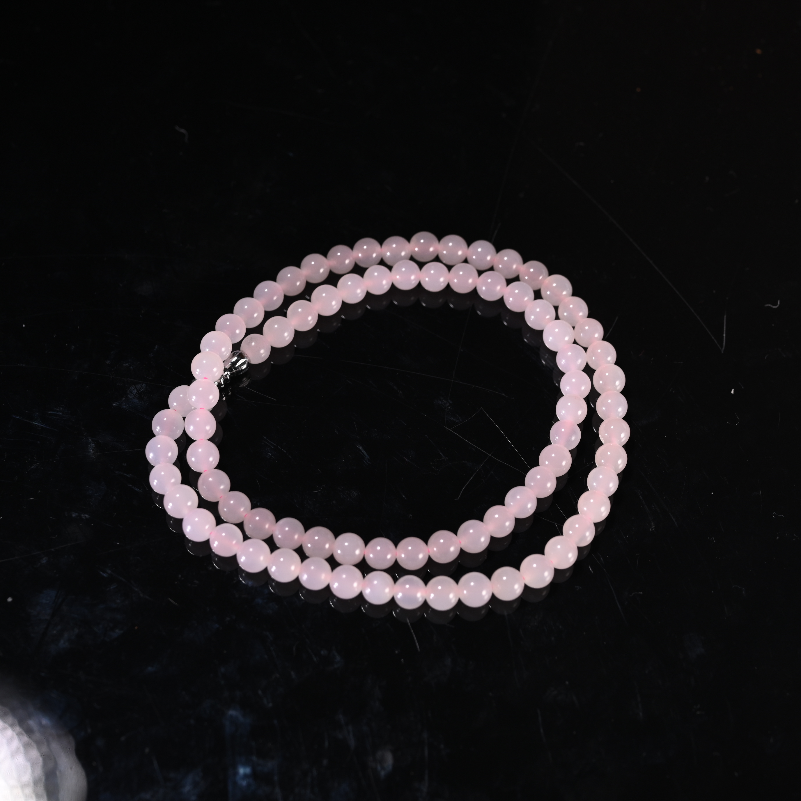 Lot8809 25YU103211和田玉藕粉珠链/杭拍