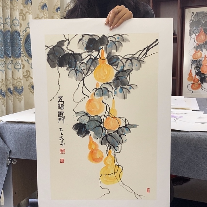 国画纯手绘国画写意作品43*63