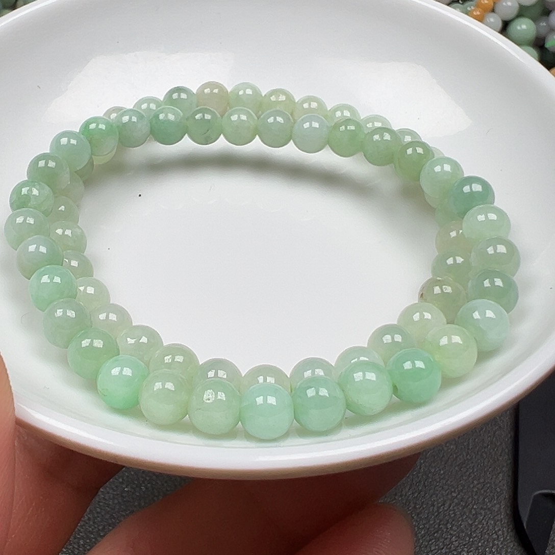 翡翠手链未镶嵌咖****利货主老华