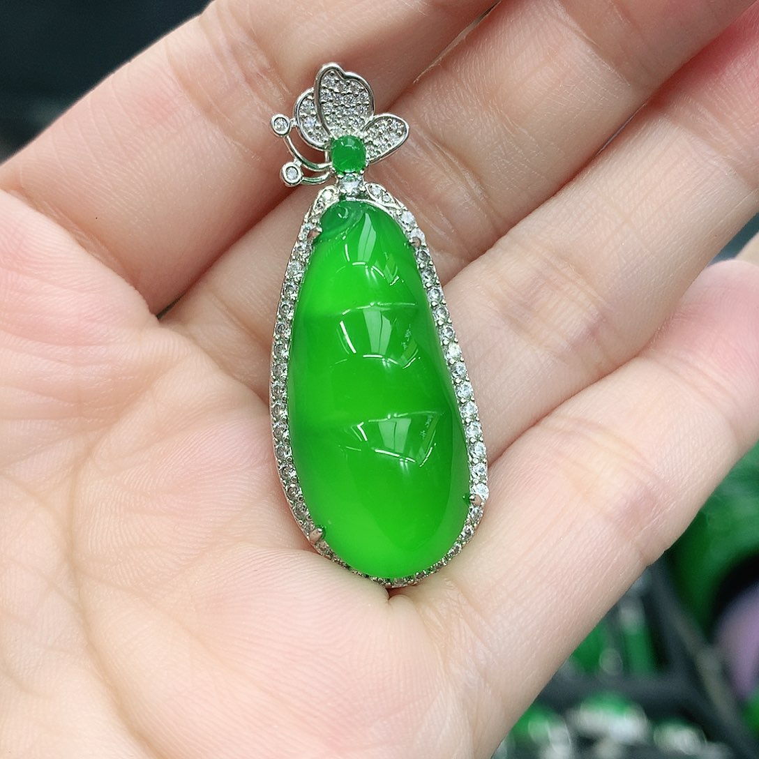 银S925镶嵌吊坠玛瑙/玉髓