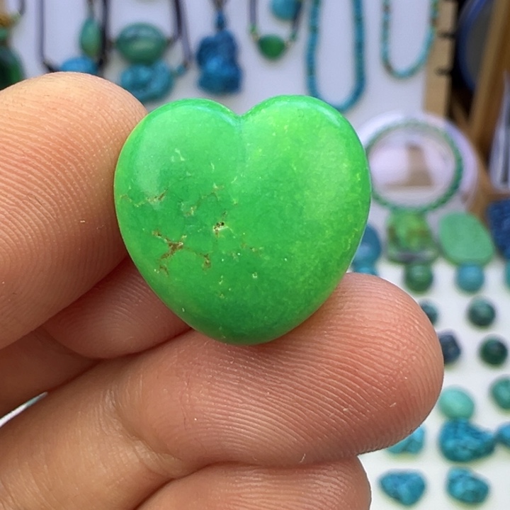 菜籽绿水草纹小爱心