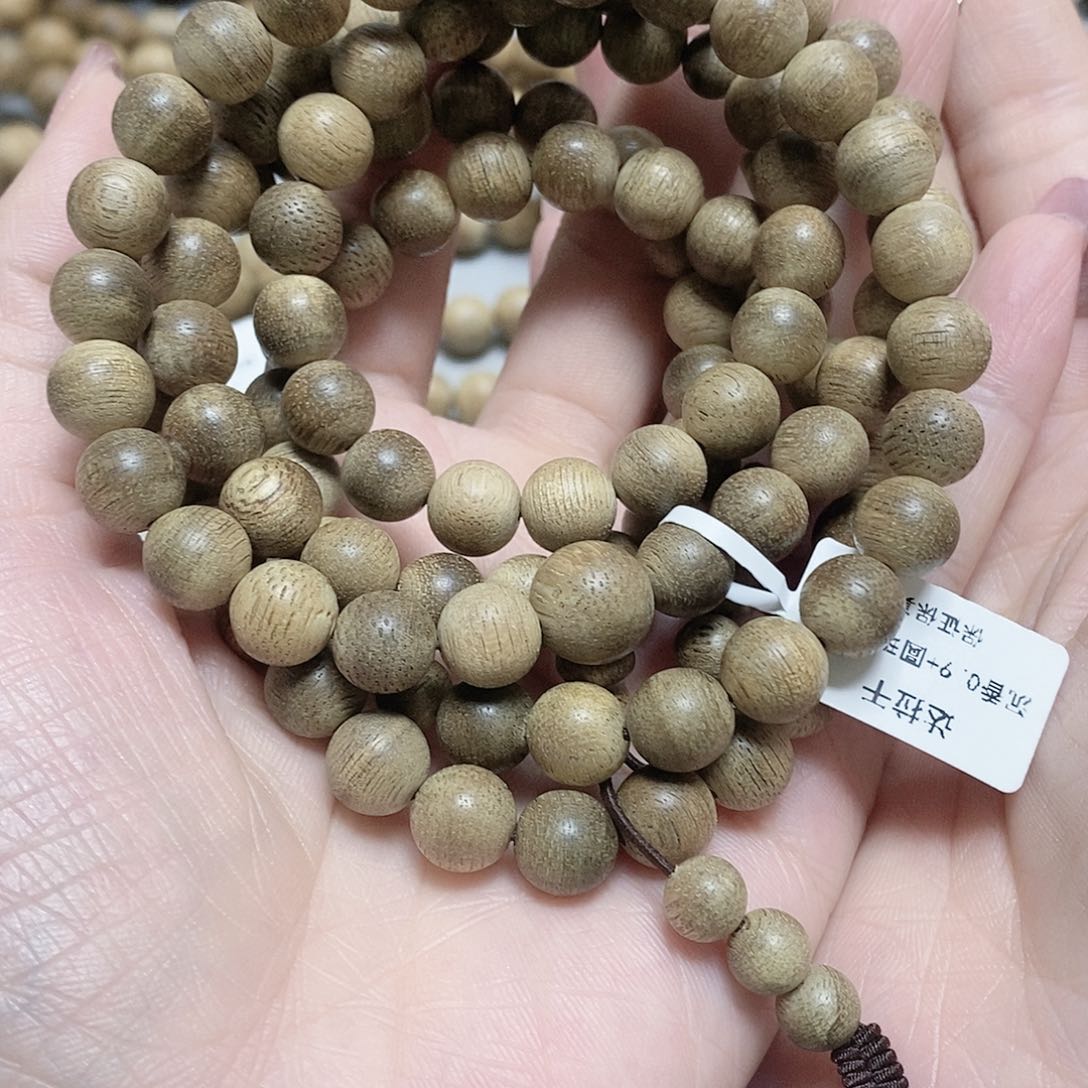 沉香手串达拉干0.9多圈圆珠长串