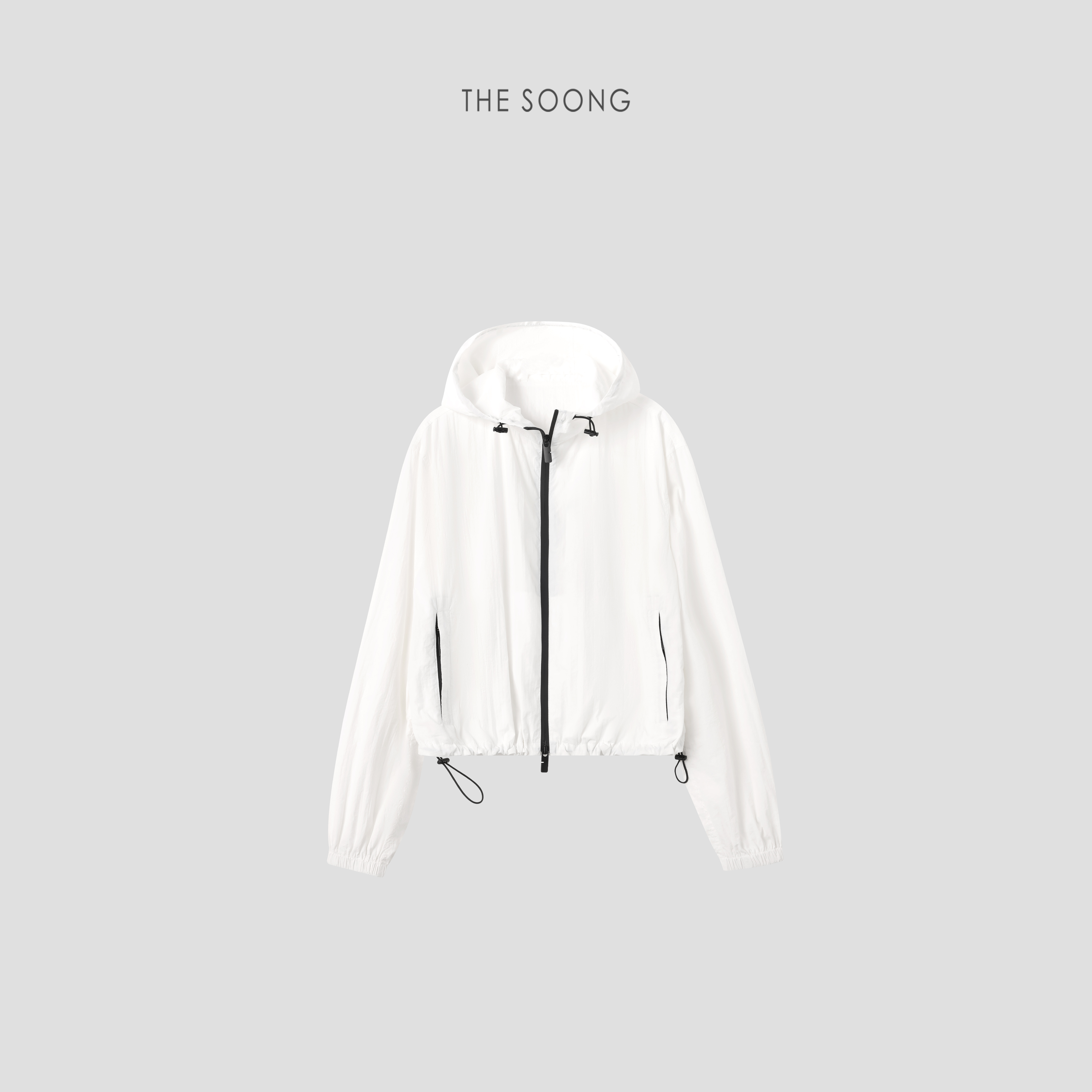 THESOONG|"轻盈活力"原纱肤感松弛连帽防晒外套HWWT6694