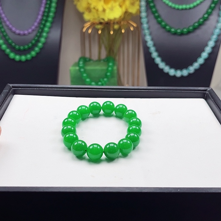 闪购链接卡12糯冰辣绿手串