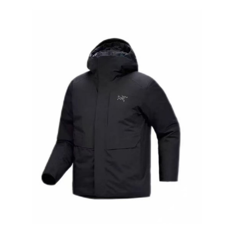 始祖鸟户外男子Therme Down Jacket刺绣连帽防水壳羽绒服男女同款