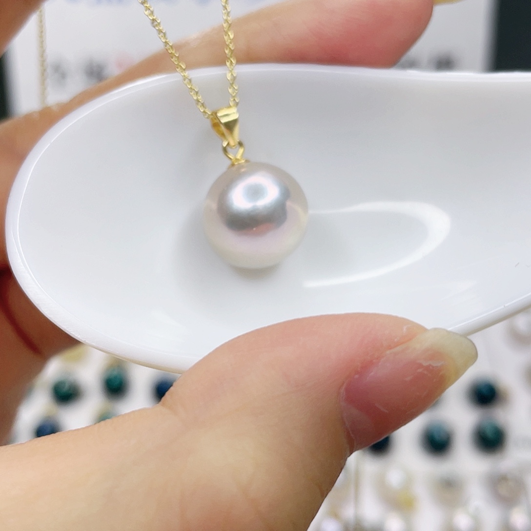 吊坠(不含链)银S925镶嵌淡水珍珠