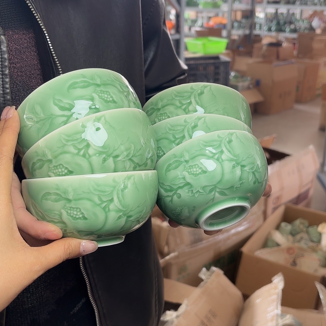 龙泉云间青瓷小米茶器