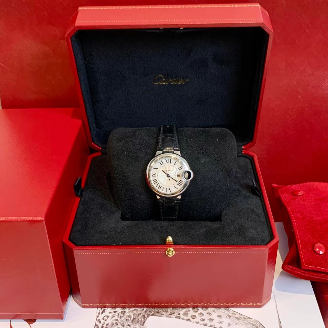 99新 Cartier/卡地亚 壹臻/蓝气球白盘自动机械手表33 99551762